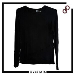 Athleta Women's Chase Crew Neck Raglan Long‎ Sleeve T-Shirt Black Small